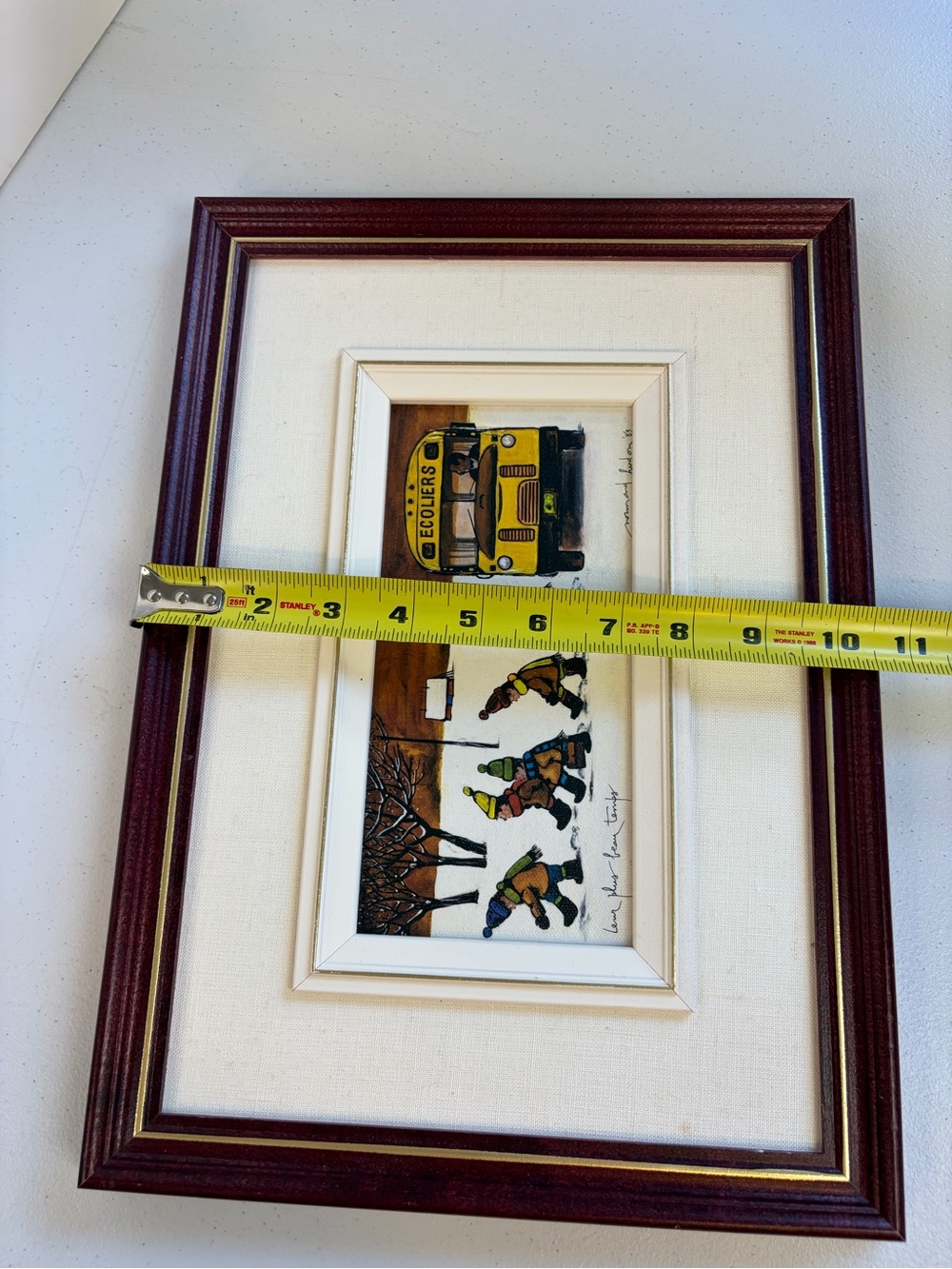 Normand Hudon Framed Wall Art Signed Print Leur Plus Beau Temps Signed Quebec - Picture 6 of 9